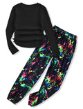 Glaoly Girls Clothes Size 7 8 Ruched Drawstring Ribbed Knit Long Sleeve T Shirt Camouflage Pants Girls Clothing Sets Zendrop