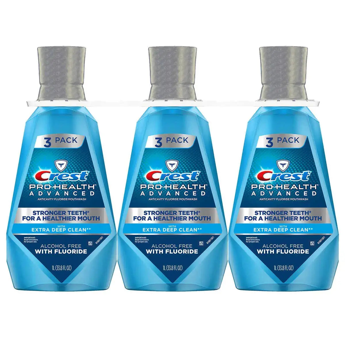 Extra New 379405 Crest Pro-Health Advantage Mouthwash Deep Clean 33.8 Oz (3-Pack) Oral Care Wholesale Bulk Health & Beauty Oral Care Lighters Zendrop