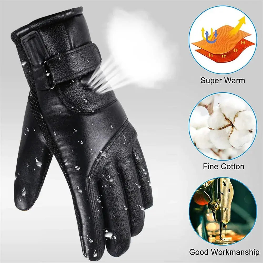 Electric USB Heated Gloves Winter Warming Thermal Ski Snow Hand Warm Windproof Zendrop