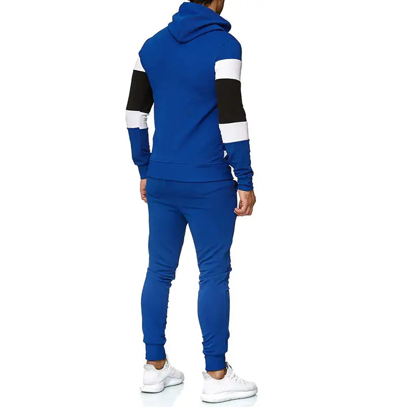 Men's Color Block Hoodie and Sweatpants Set Zendrop