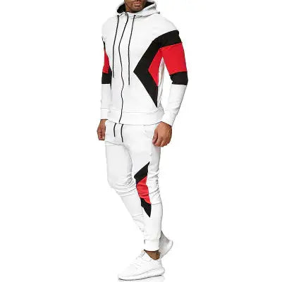 Men's Color Block Hoodie and Sweatpants Set Zendrop