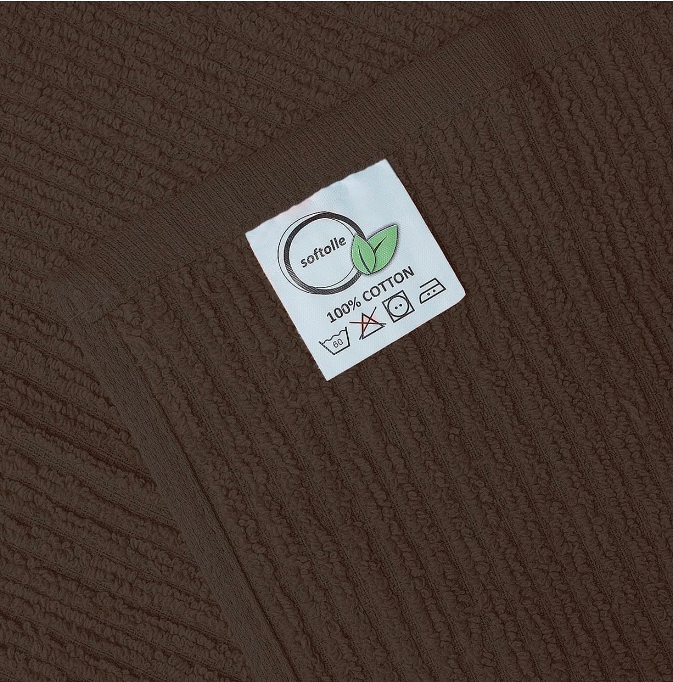 Bar Mop Brown Ribbed 16x19 Pack of 24 100% Cotton Absorbent Kitchen Towel Dish Towels and Dishcloths Towels Sets Washcloth Restaurant Cleaning Rags Towel