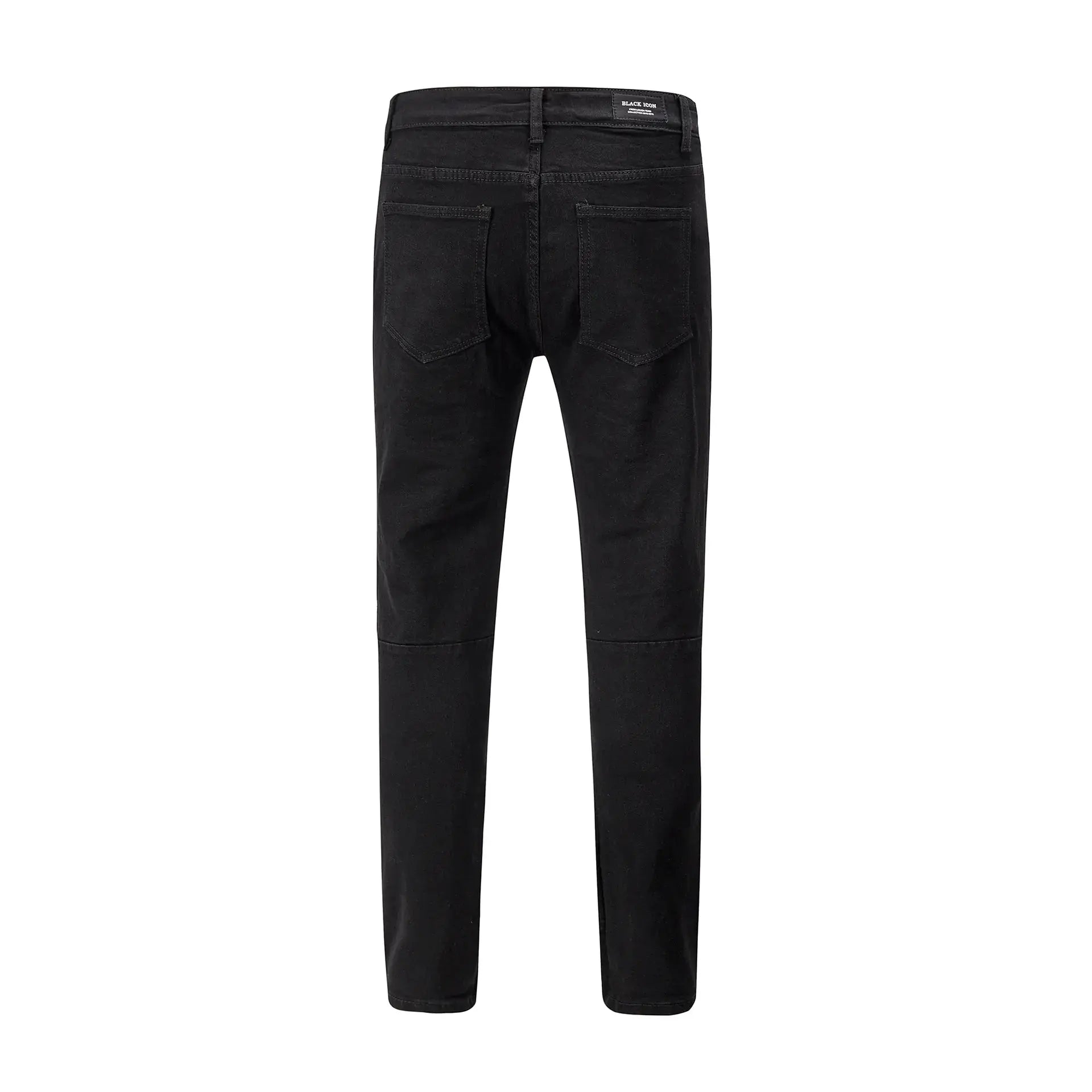 AMIRI Style Black Skinny Jeans with Zipper and Rips - New Era Fashion LLc