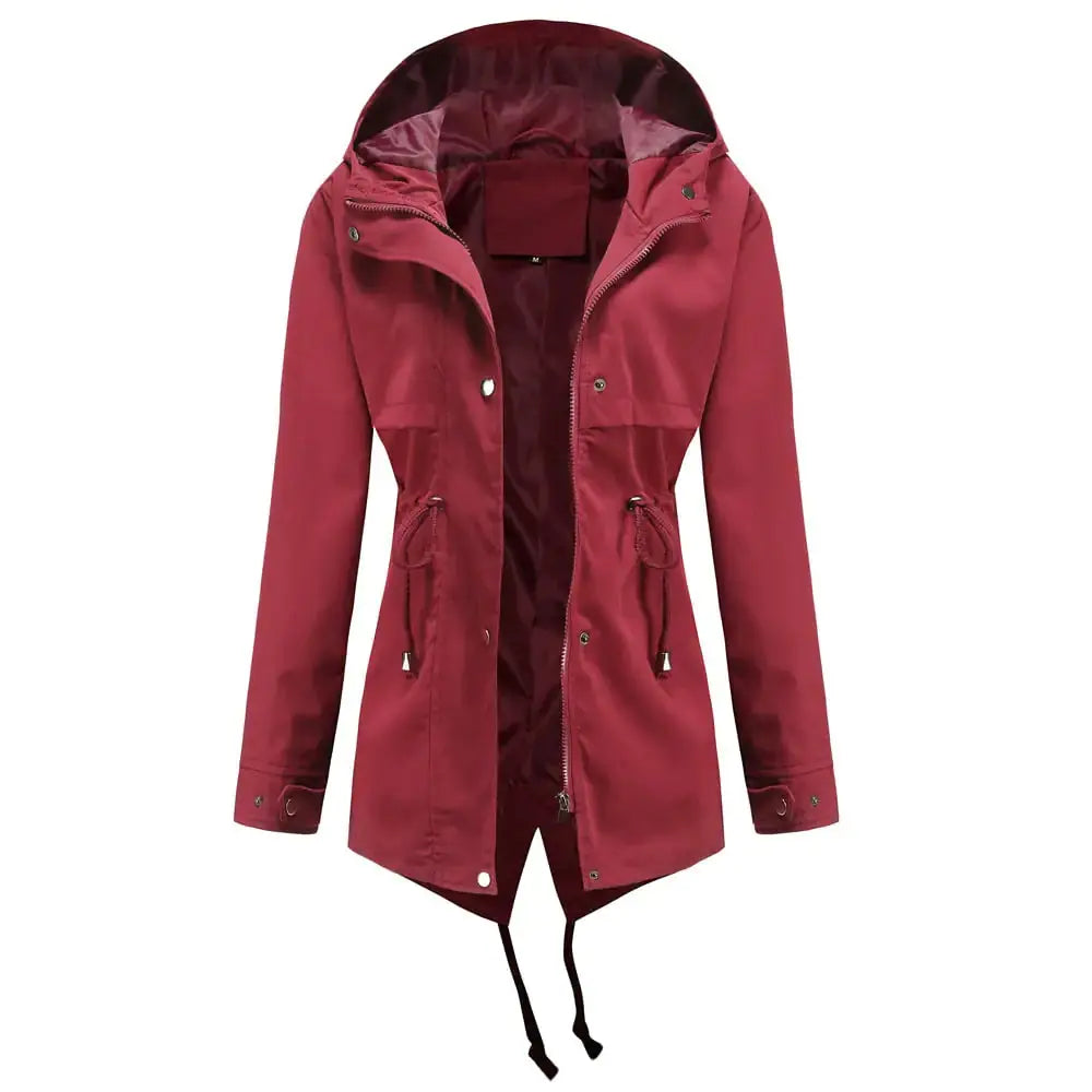 Mid-Length Hooded Windbreaker Jacket for Outdoors Zendrop