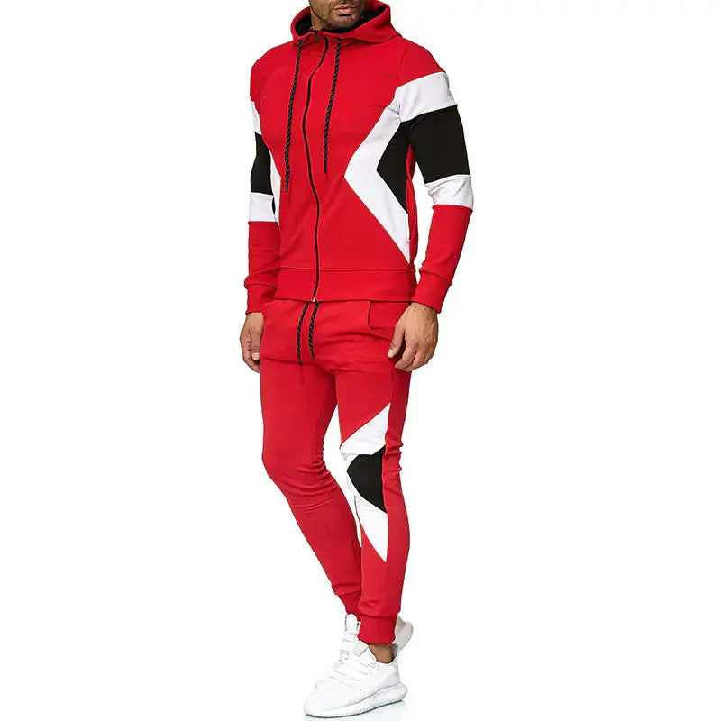 Men's Color Block Hoodie and Sweatpants Set Zendrop