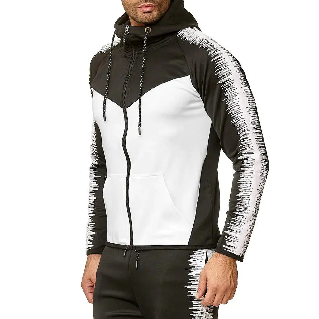 Men's Color Block Hoodie and Jacket Set for Fall/Winter Zendrop