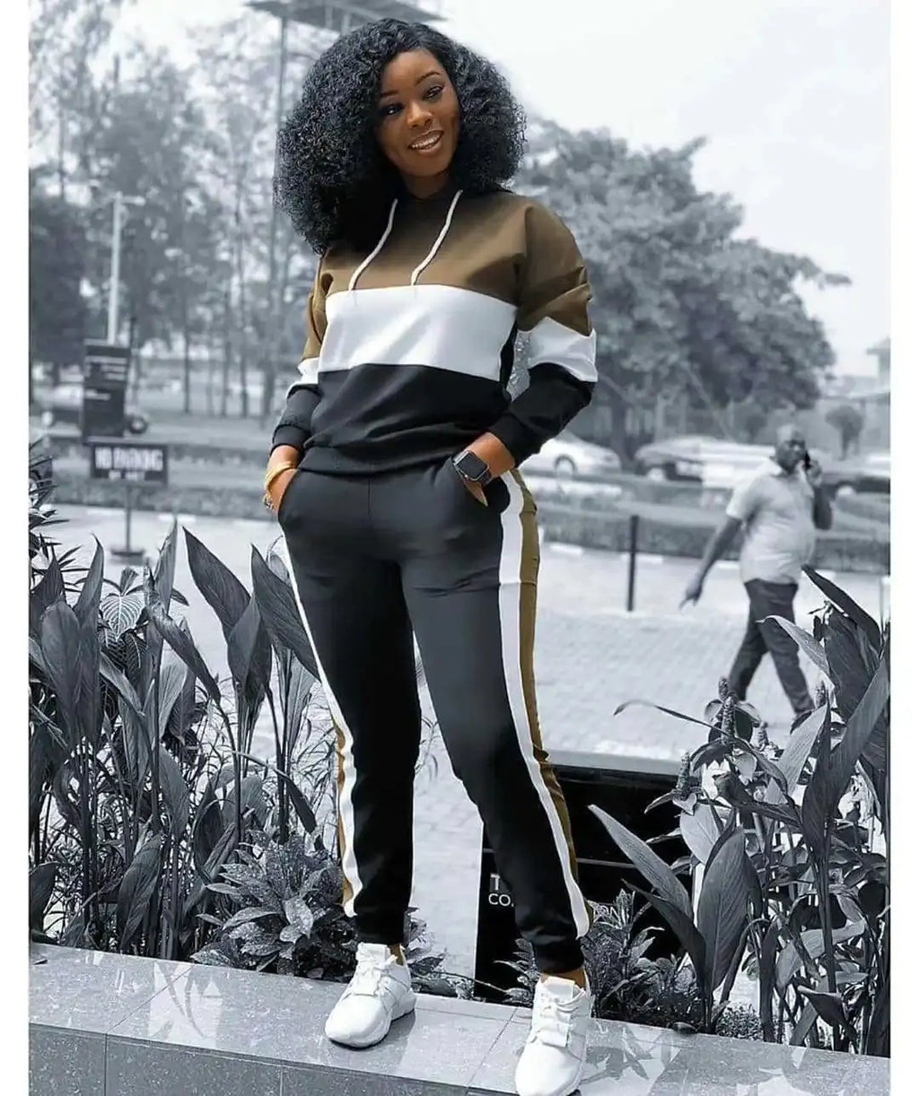 Casual Color Block Sportswear Set - New Era Fashion LLc