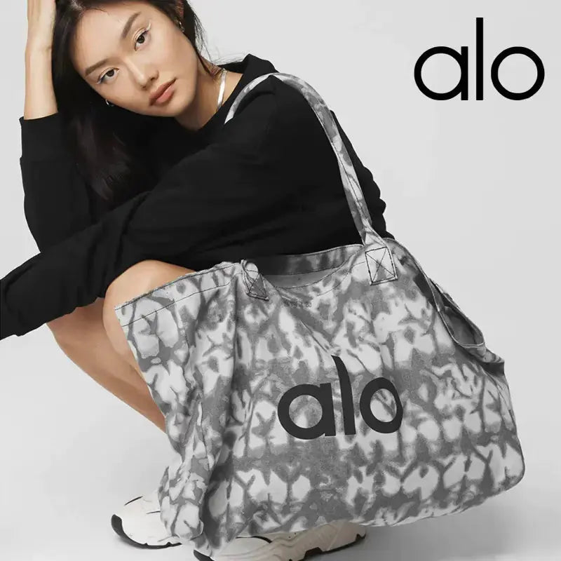 Alo Yoga Canvas Shoulder Bag for Gym and Shopping Zendrop