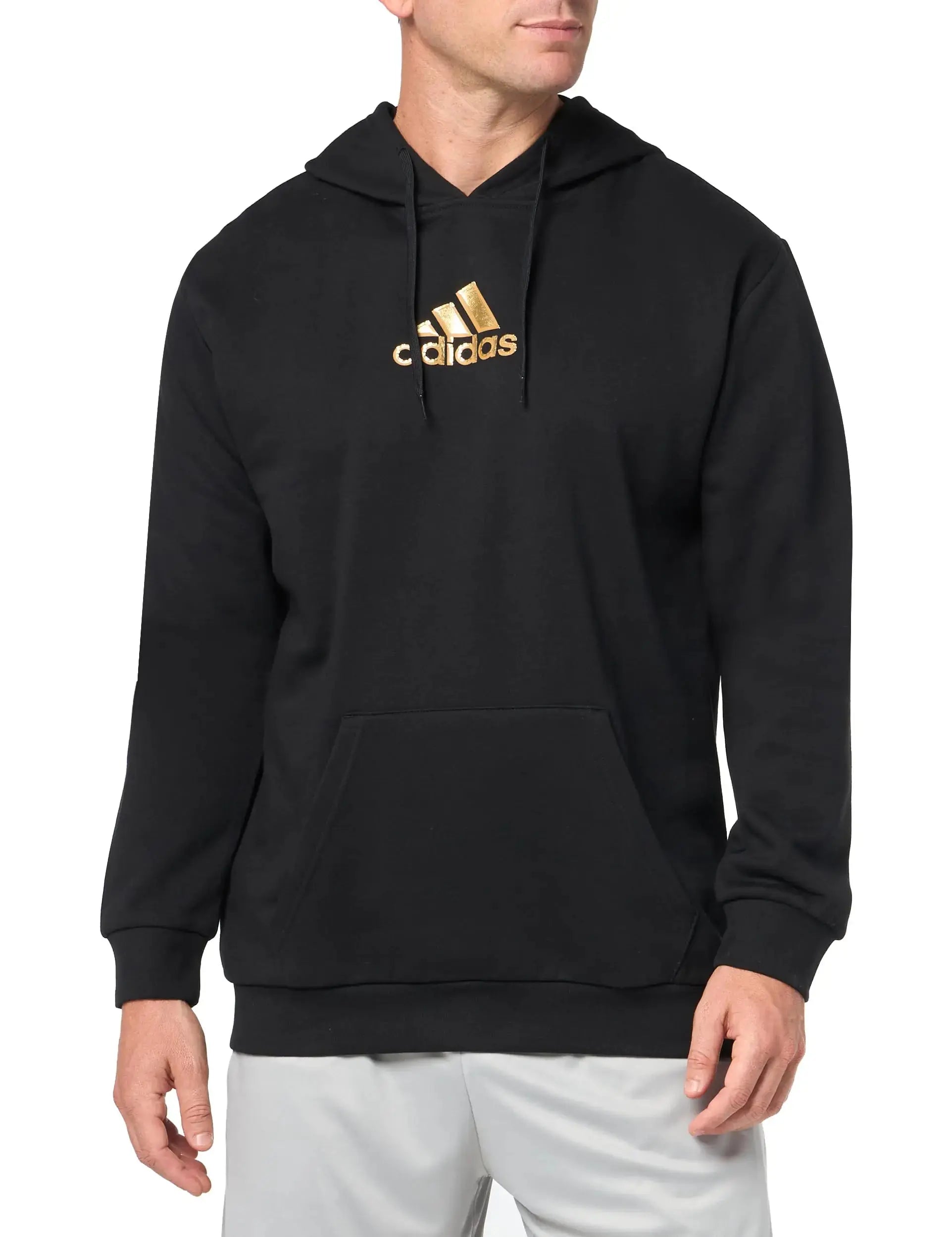adidas Mens Metallic Graphic Hoodie Black Small Zendrop