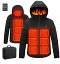 Qdreclod Heated Jackets for Men Women with Battery Pack 10000mAh Electric Heated Coat for Men Women Heating Coat Heat Jacket Zendrop