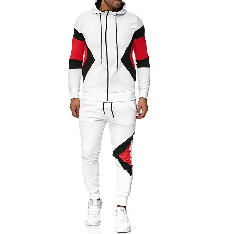 Men's Color Block Hoodie and Sweatpants Set Zendrop