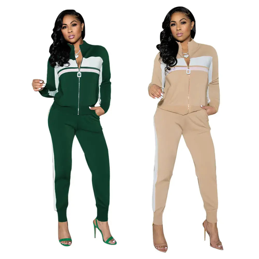 Casual Color Block Sportswear Set - New Era Fashion LLc