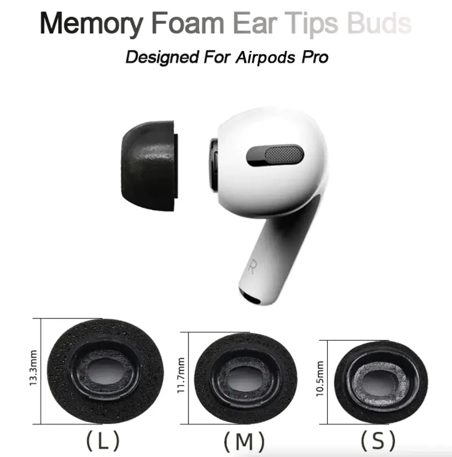 Replacement Ear Tips For Apple Airpods Pro Memory Foam Tips Airpod Pro - 3 Pairs Zendrop