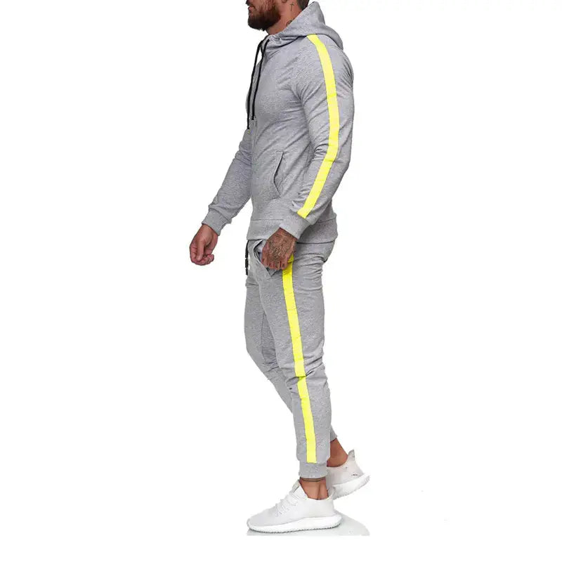 Men's Hooded Zip-Up Athletic Tracksuit Set - New Era Fashion LLc