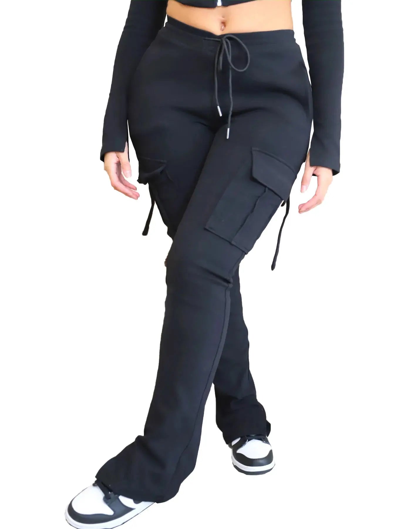Women's Casual Tight Sportswear Multi-pocket Top Pants Suit Cjdropshipping