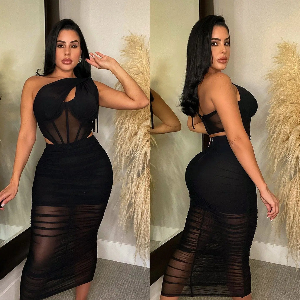 Women's Clothing Mesh Two-piece Set - New Era Fashion LLc