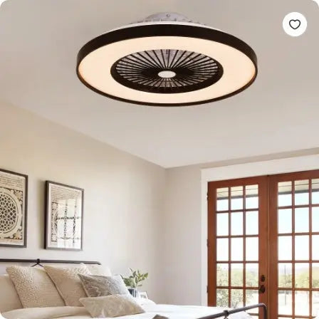 23 Inch Black Ceiling Fan Light With LED RGB   Dimmable & Color Changing, APP & Remote Control, Modern Smart Ceiling Fan For Living Room, Bedroom, And Dining Room  Silent 6-Speed Reversible DC Motor Cjdropshipping