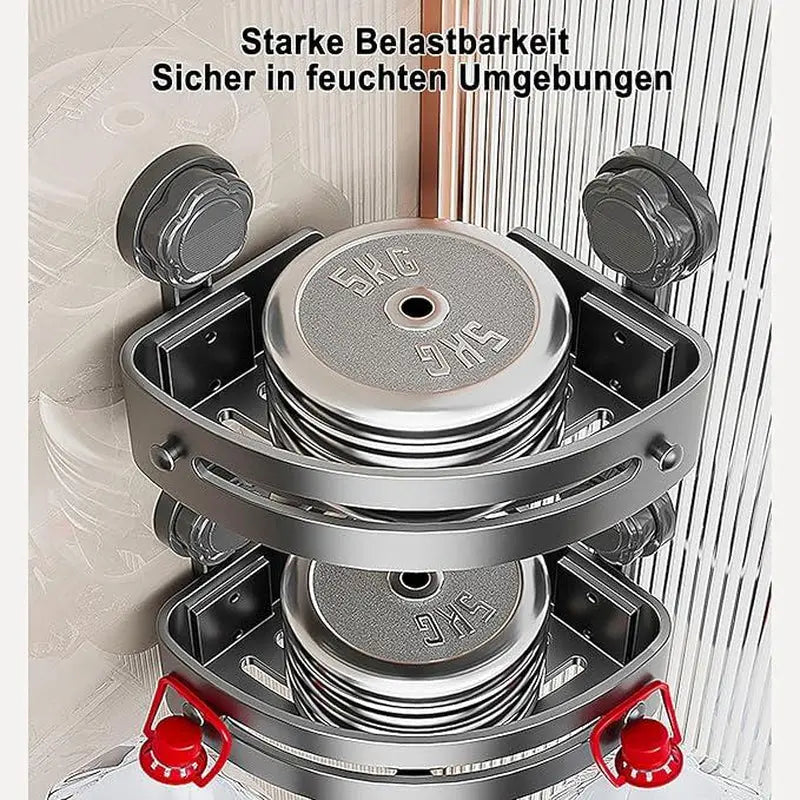 3-Pack Gun Gray Plastic Triangle Suction Cup Shower Caddy 3-Tier Corner Shelves No Drilling Bathroom Storage Rack 40Lbs Load Capacity