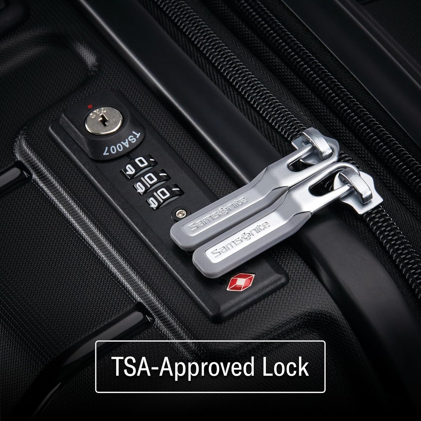Freeform Hardside Carry-On Luggage with Spinner Wheels - TSA and Airline-Approved Expandable Suitcase for Lightweight Travel - Black