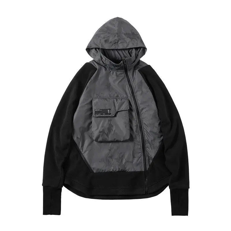 Fleece Jacket Loose Hooded Jacket Men Cjdropshipping