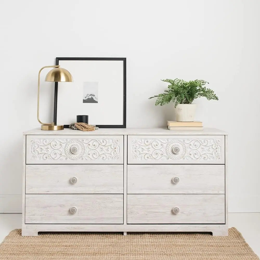 Paxberry Boho Dresser, Whitewash