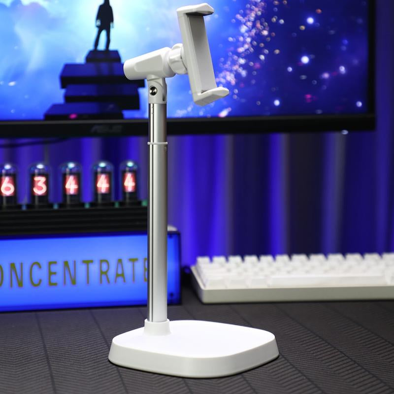 Adjustable Iphone Holder for Desk, Phone Mount for Iphone 17-11, Ideal for Live Streaming, Video Calls & Online Learning, Height Stand for All Phones