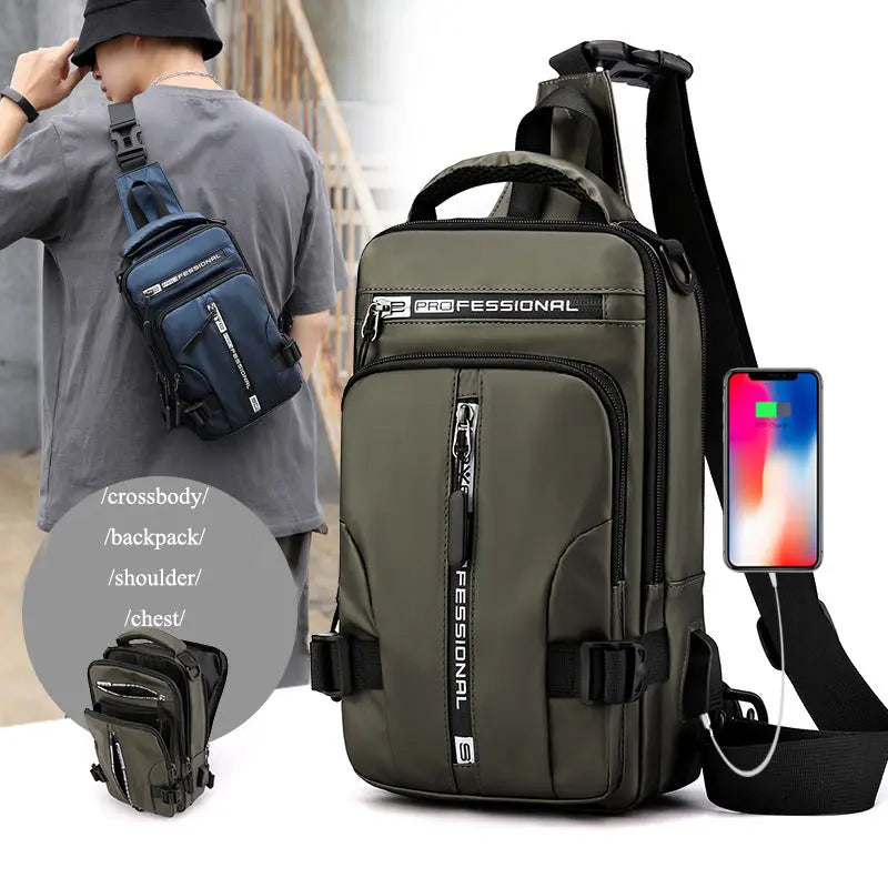 Crossbody Bags Men Multifunctional Backpack Shoulder Chest Bags Cjdropshipping