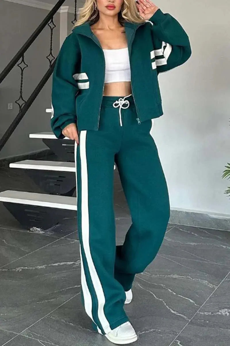 Casual Trousers Simple Zipper Coat For Women - New Era Fashion LLc