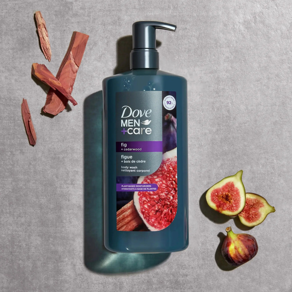 Moisturizing Body Wash for Men Fig + Cedarwood Plant-Based Cleanser, 26 Fl Oz