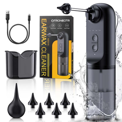 (Outlet) Ear Wax RemovalWater Powered Ear Cleaner with 4 Pressure Settings Rechargeable Ear Wax Removal Kit Ear Irrigation Flushing System Safe and Effective Ear Cleaning Tool for Earwax Buildup