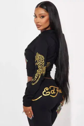 Painted Zipper Two-Piece Set Zendrop