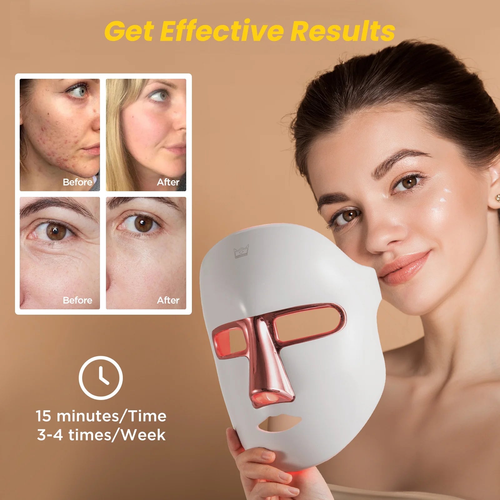 LED Face Mask, 7-Color Light Display for Relaxing Skincare Routines