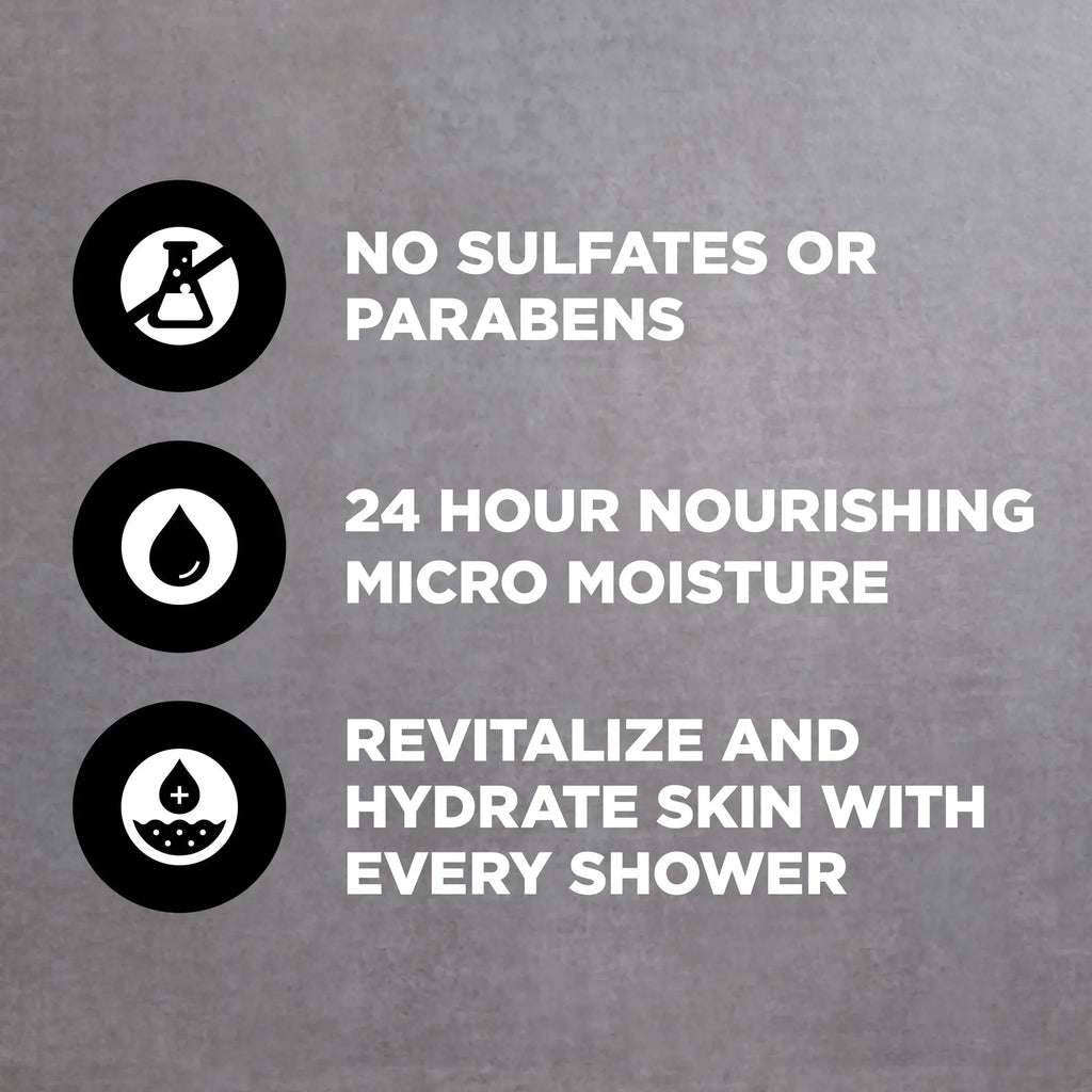 (4 Pack)  Purifying Hydrating Face & Body Wash for Men Charcoal & Clay, 30 Oz