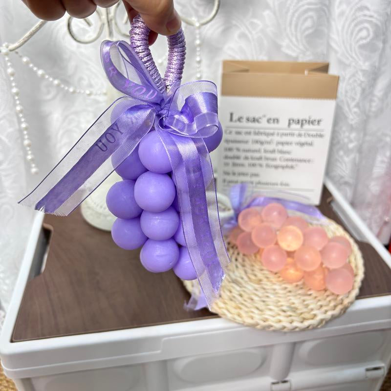 Grape Cluster Handmade Soap(25 Pcs), Suitable for Cleansing, Bathing, Hand Washing and Fragrance Pendant, Deep Cleansing, Oil Control, Smooth Light, Valentine'S Day Gift,Comes with Ribbon and Gift Box