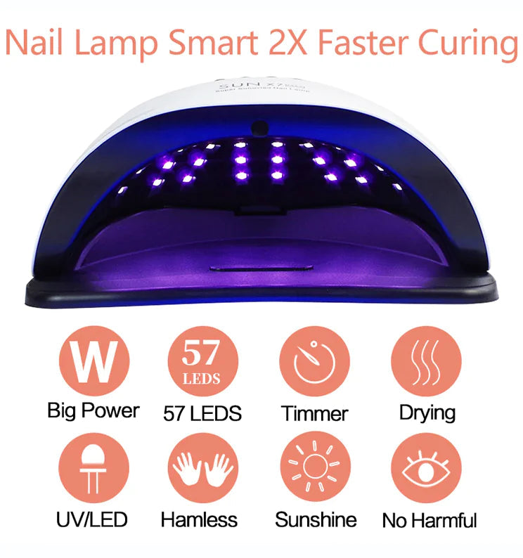 220W Nail Dryer LED Lamp UV Light Polish Gel Curing Machine Electric Manicure New Era Fashion LLc