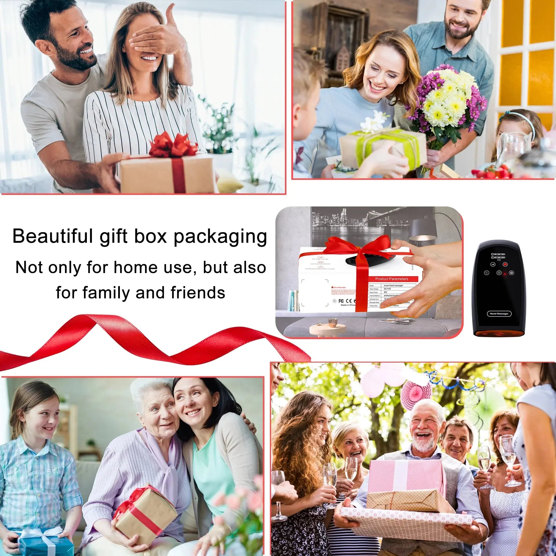 Birthday Gifts for Women Hand Massager with Compression & Heating Gifts for Her/Him,Mens Gifts,Dad Gifts,Gifts for Mom/Dad/Her/Him