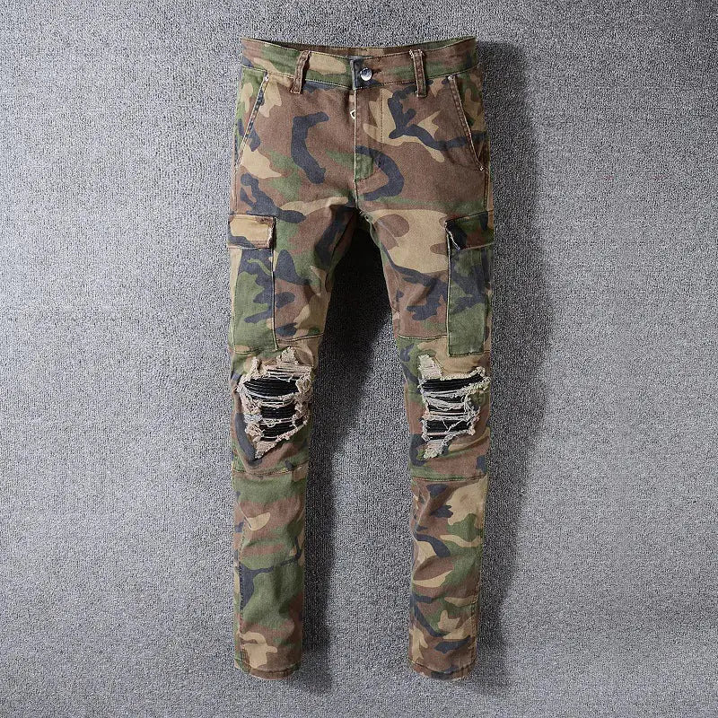Amiri Patchwork Camouflage Slim Fit Jeans - New Era Fashion LLc