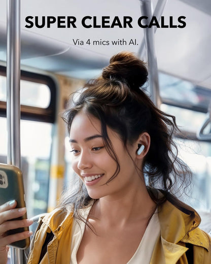 Soundcore P30I by  Noise Cancelling Earbuds, Strong and Smart Noise Cancelling, Powerful Bass, 45H Playtime, 2-In-1 Case and Phone Stand, IP54, Wireless Earbuds, Bluetooth 5.4 (Blue)
