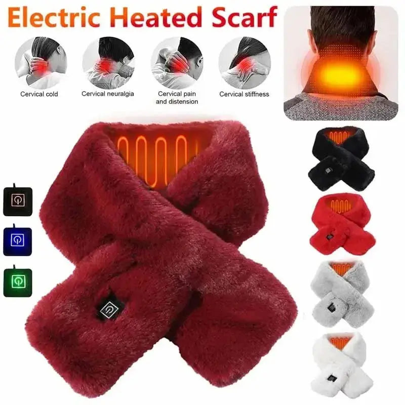 Heating Scarf USB Electric Heated Neck Wrap Heating Pad Pain Relief Three-gear Temperature Control Neck Warmer For Women Men - New Era Fashion LLc