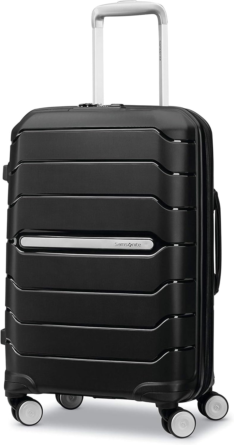 Freeform Hardside Carry-On Luggage with Spinner Wheels - TSA and Airline-Approved Expandable Suitcase for Lightweight Travel - Black