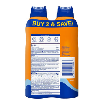 Sport Cool Zone SPF 30 Sunscreen Spray Twin Pack - Oxybenzone-Free, 6 oz Each