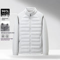 Mens Stand-Up Collar Patchwork Lightweight & Warm Down Jacket Cjdropshipping