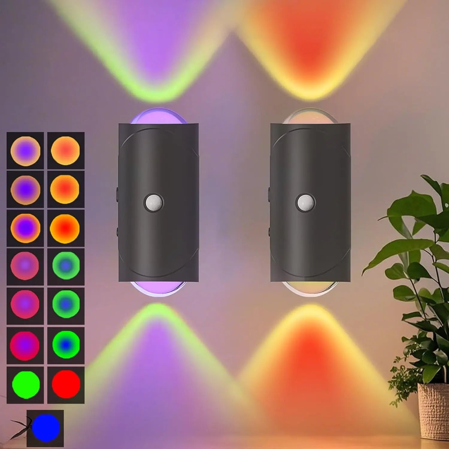 4PCS Color-sensing Motion Night Lights, Wall Lights, Cabinet Lights, Decorative Lights, With Three Lighting Modes, Available In Multiple Colors, Featuring Magnetic Installation Cjdropshipping