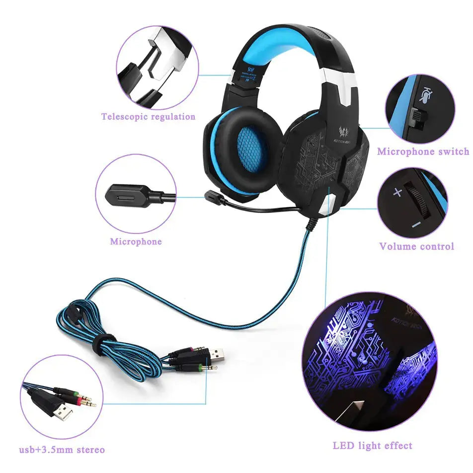 G1000 Gaming Headset with Microphone for PC Zendrop