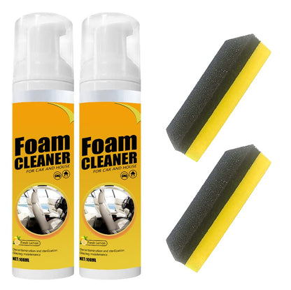 Biaoyun 2 PCS Multipurpose Foam Cleaner Spray Foam Cleaner for car and House Leather Decontamination Multi-Functional Foam Cleaner All-Purpose Household Cleaners for Car and Kitchen