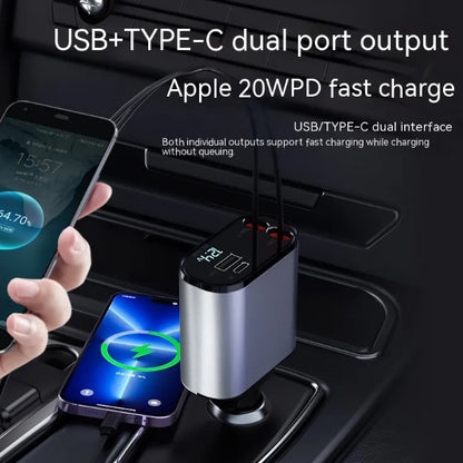 Quad USB Car Charger Hub