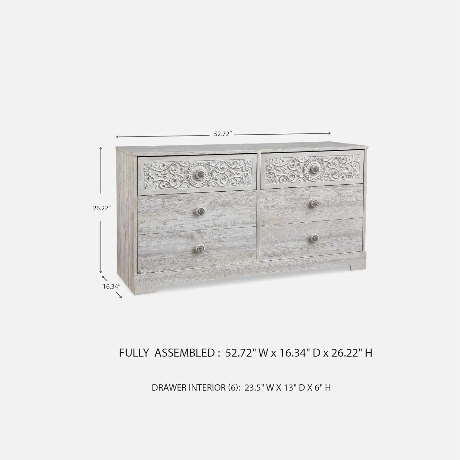 Paxberry Boho Dresser, Whitewash