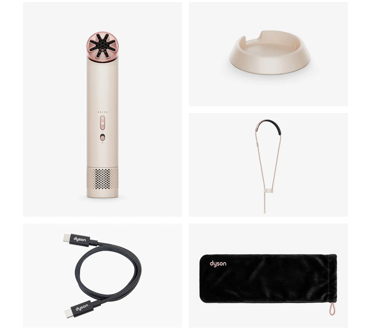 Dyson Hushjet Mini Cool Handheld Portable Fan W/ Accessories