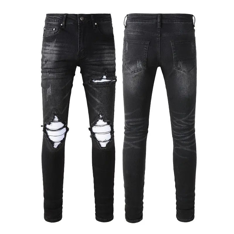 Trendy Co-ed Casual American-style Vintage Washed Ripped Jeans - New Era Fashion LLc