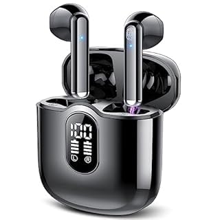 Atheewon Wireless Earbuds Bluetooth 5.3 Headphones Bass Stereo Ear Buds with Noise Cancelling Mic